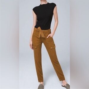 White House Black Market Straight Ankle Cargo Pants Women’s Brown size 6